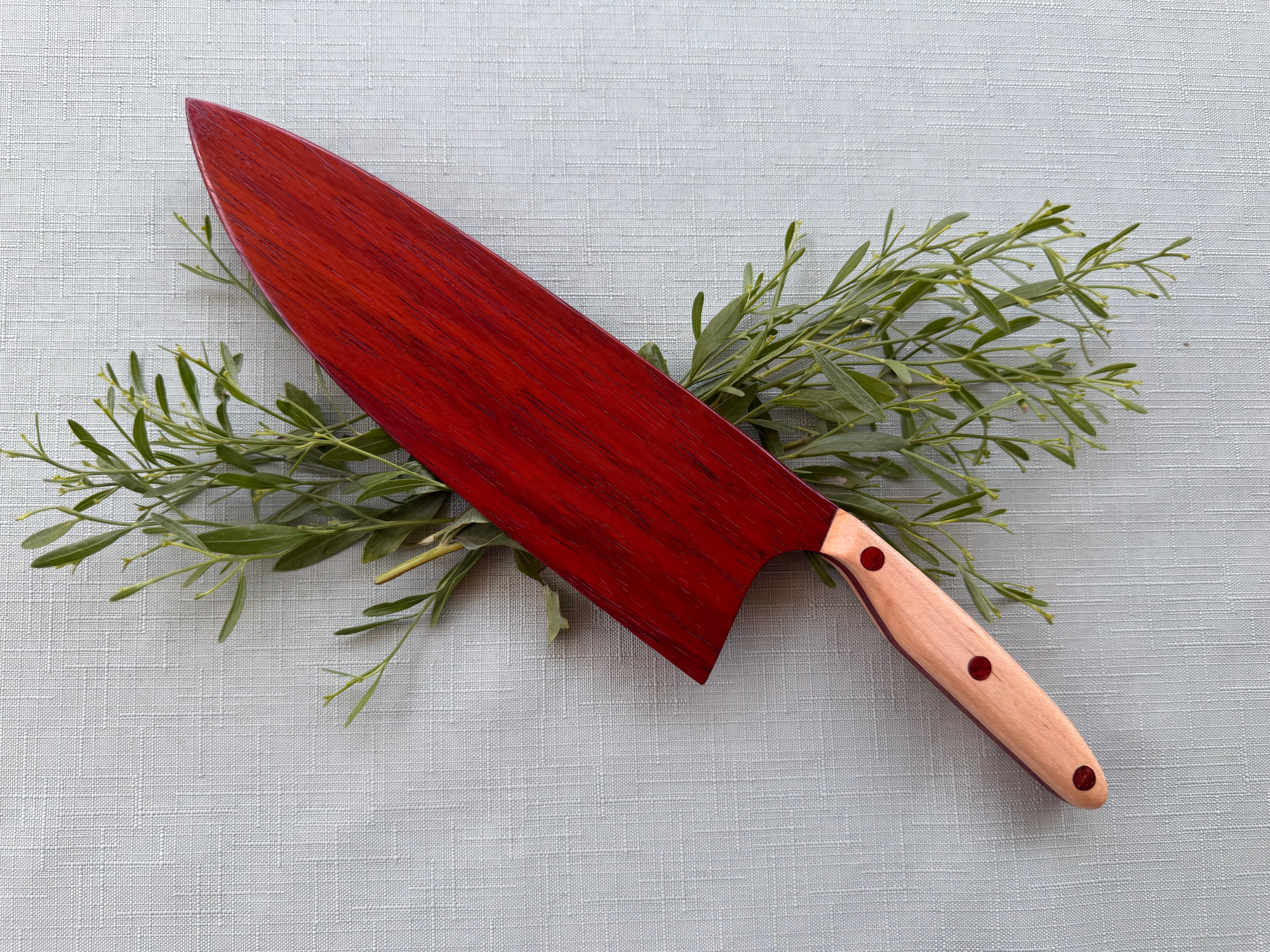 Exotic Padauk serving knife