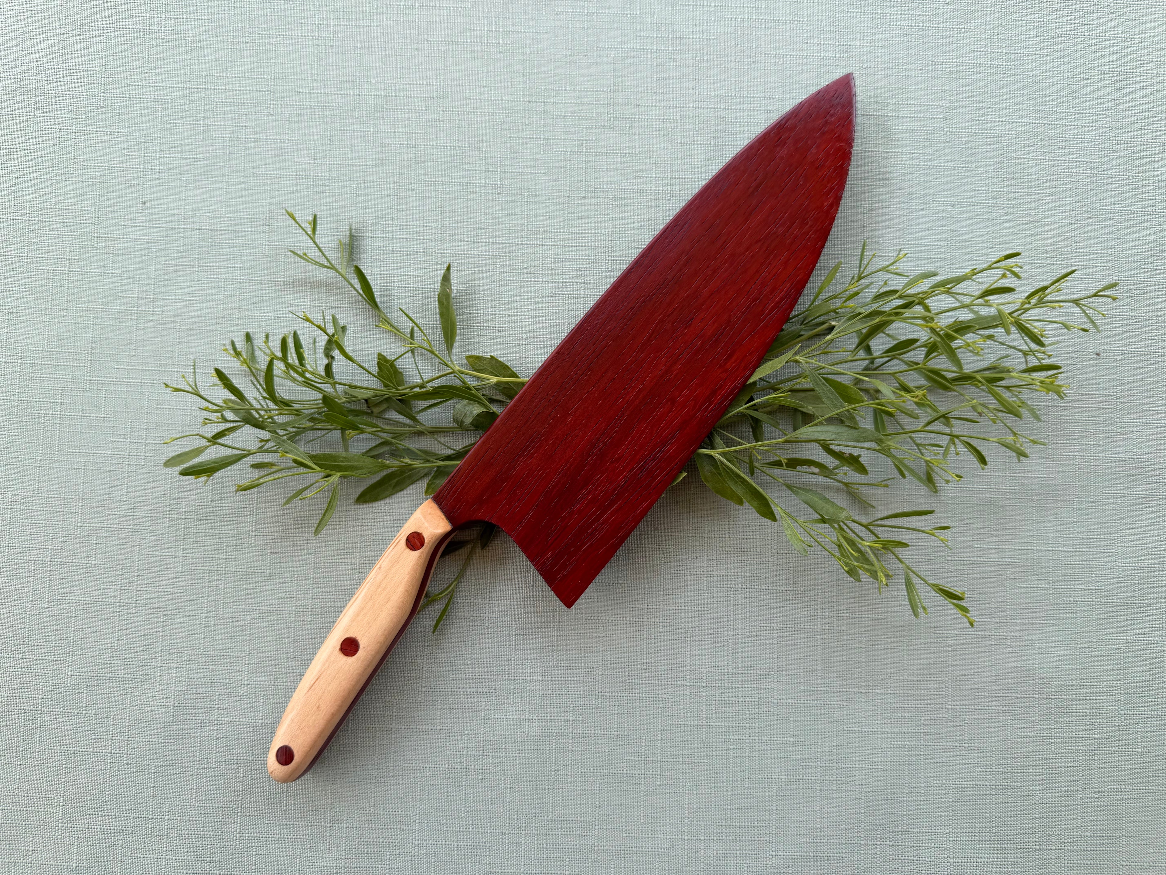 Exotic Padauk serving knife