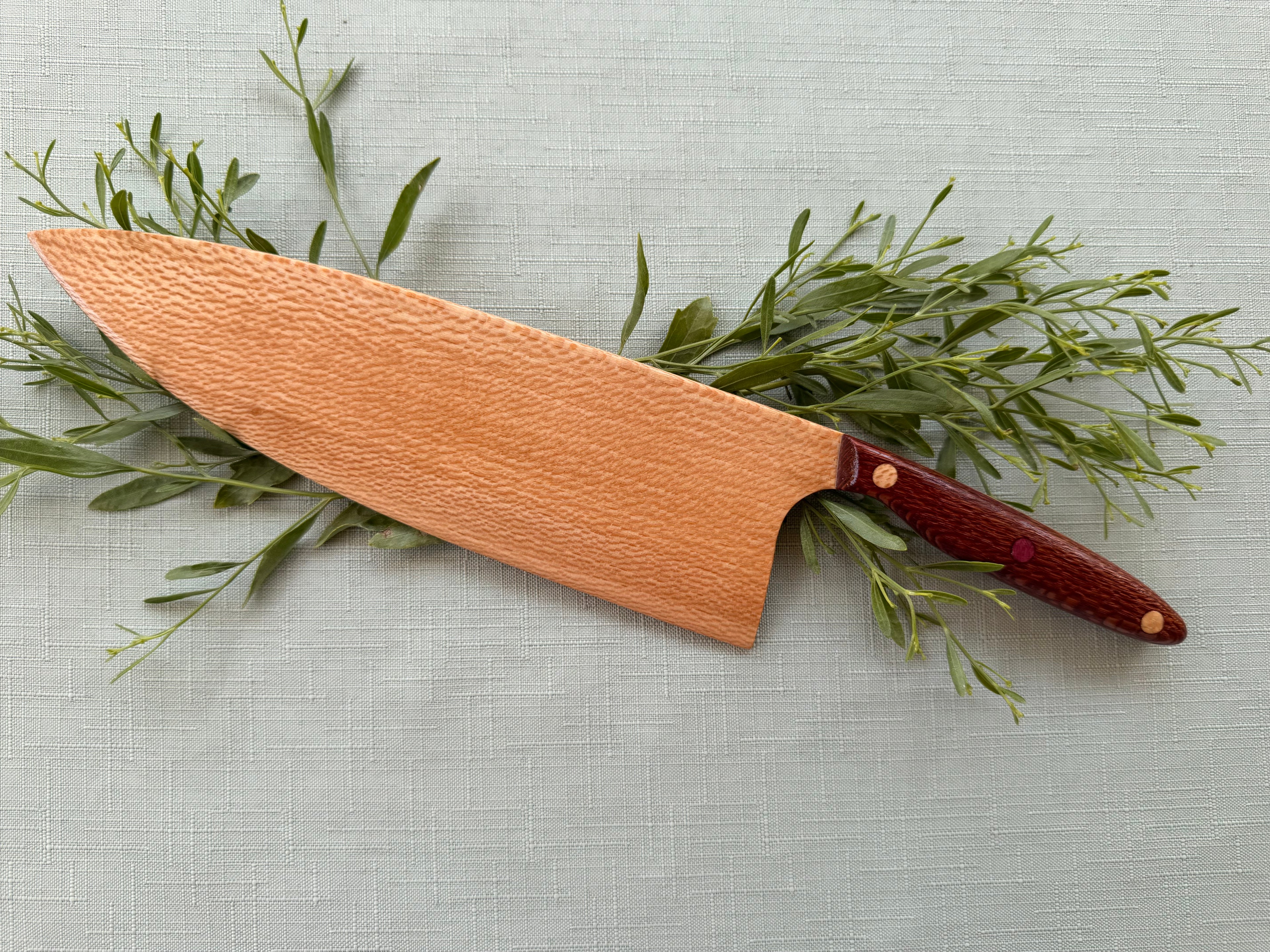 Beautiful sycamore serving knife
