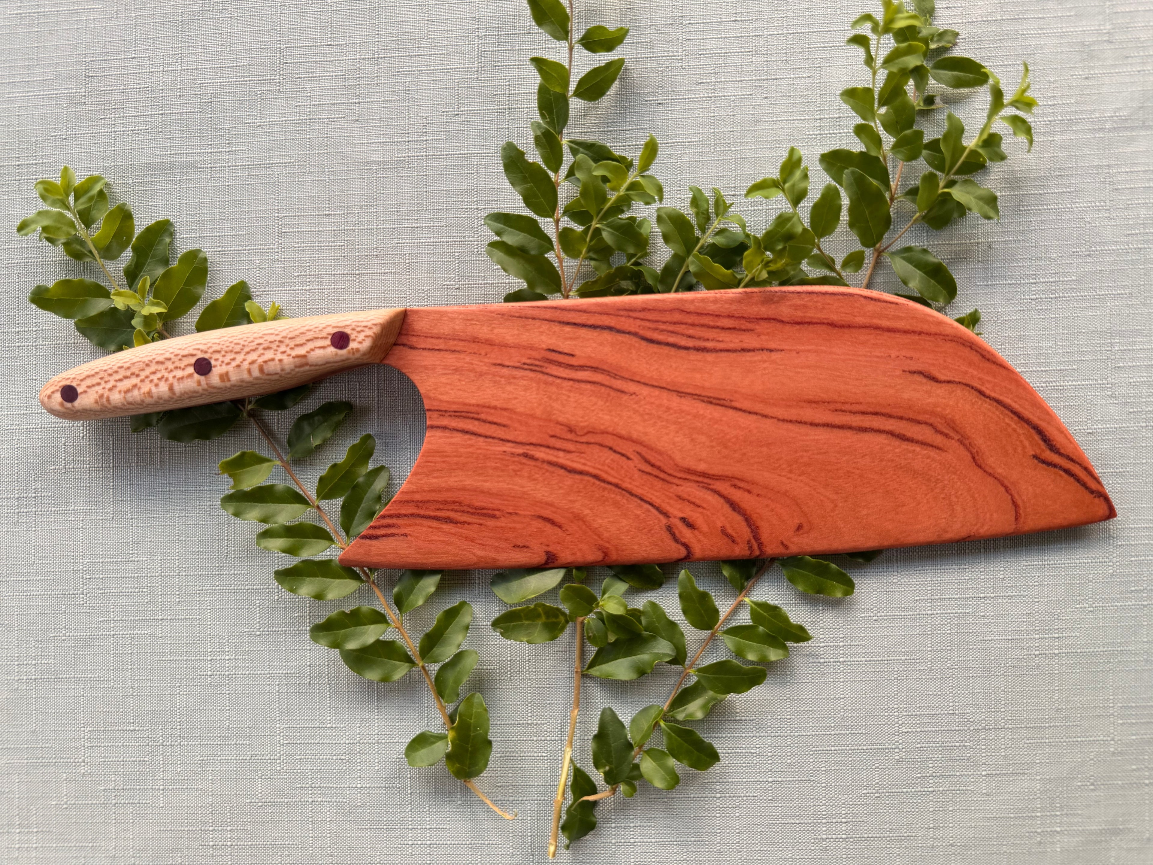 Beautiful Black lined cherry serving knife.