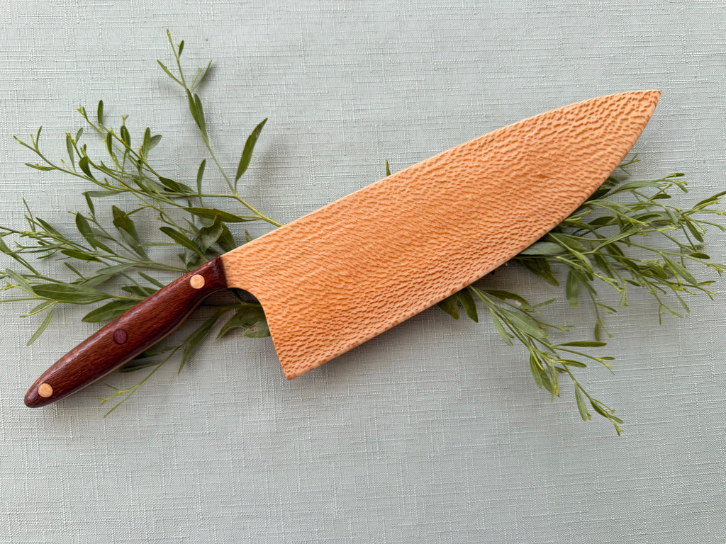 Beautiful sycamore serving knife
