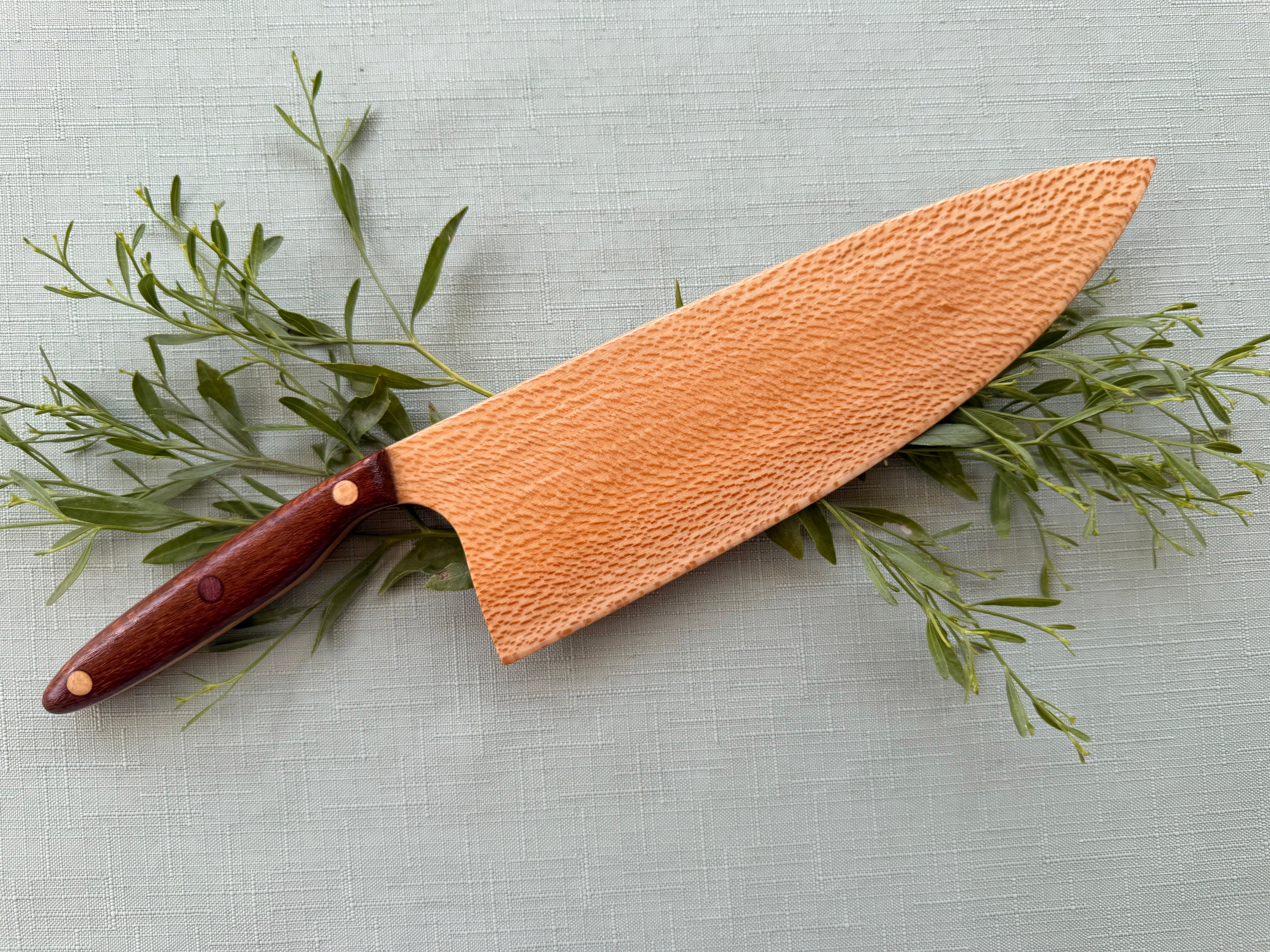 Beautiful sycamore serving knife