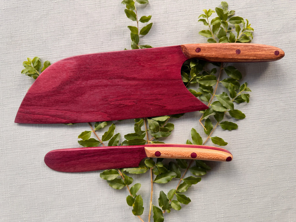Exotic purple heart serving & spreader knife