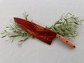 Exotic Marbled padauk serving knife
