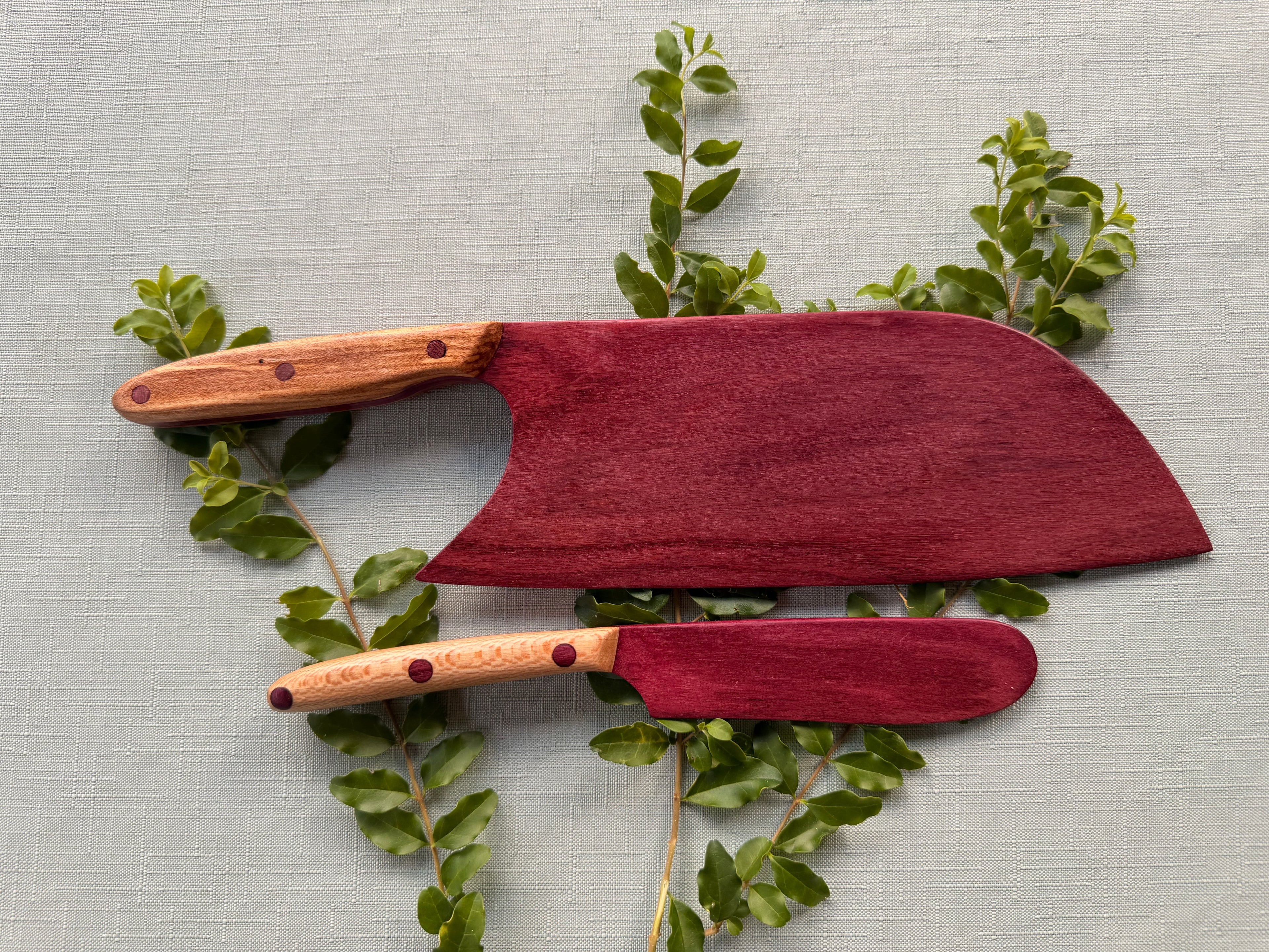 Exotic purple heart serving & spreader knife