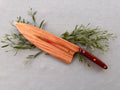 Flaming box elder serving knife