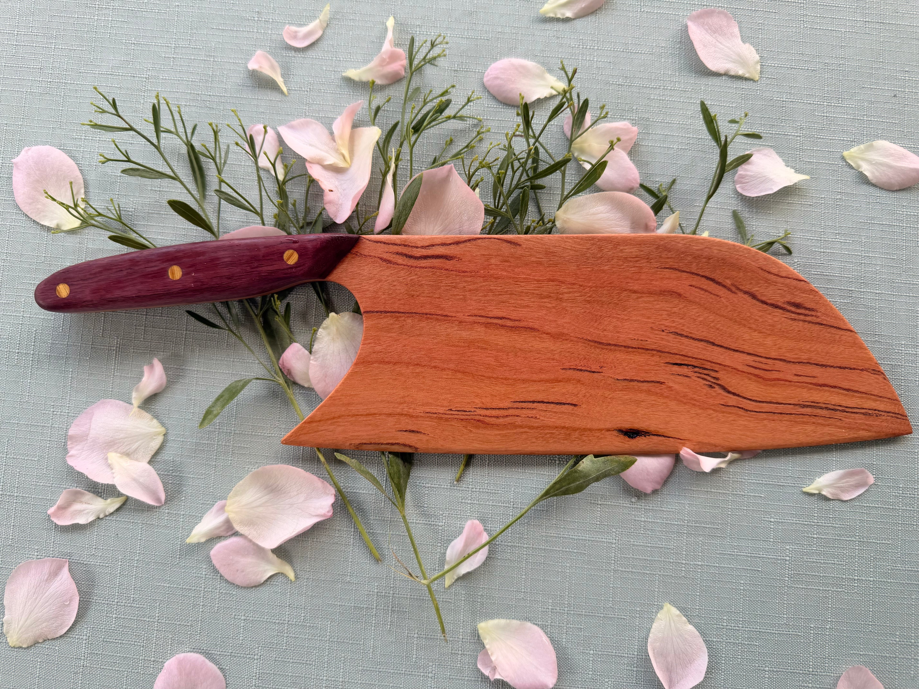 Beautiful black lined cherry serving knife