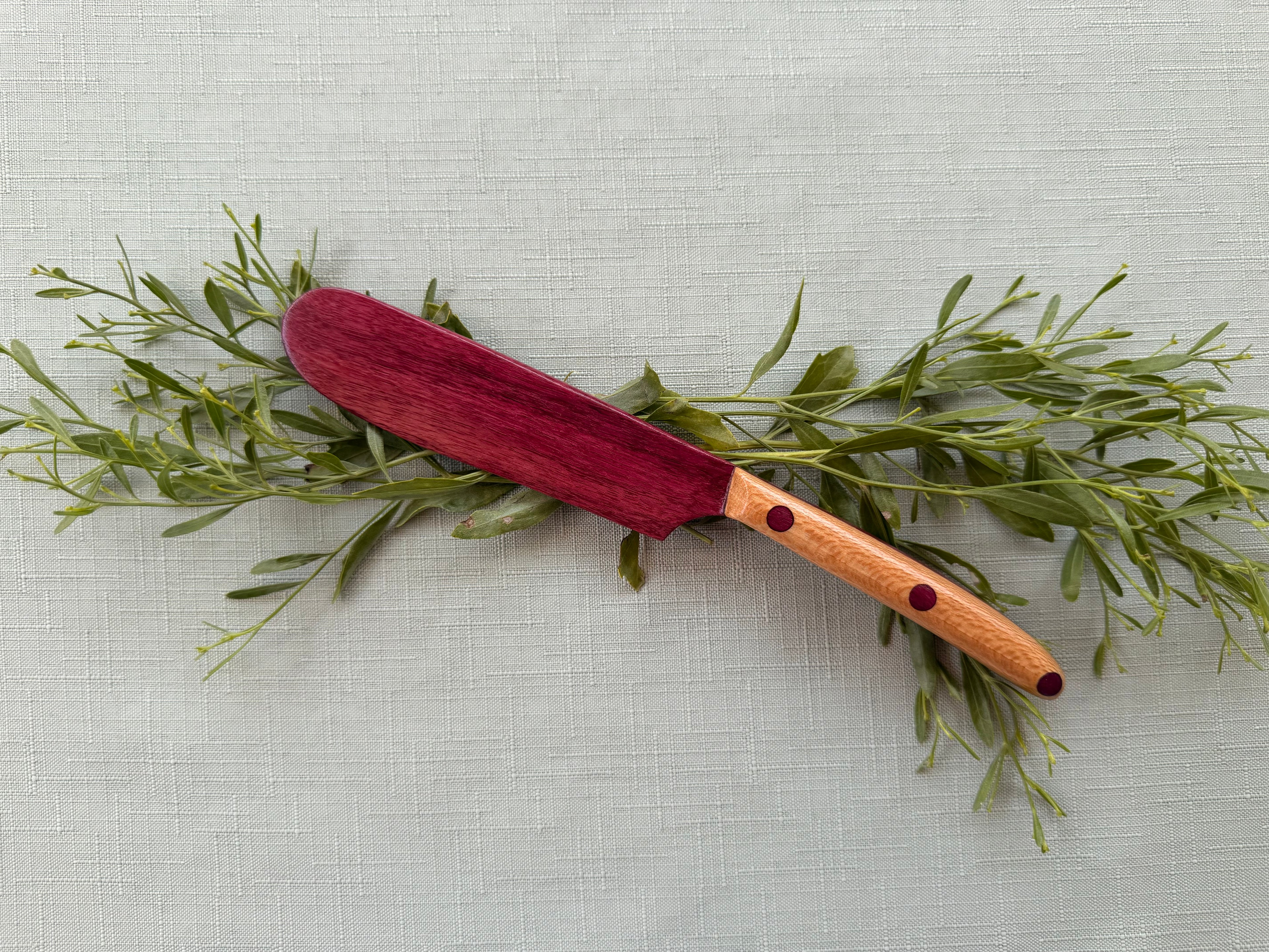 Exotic Purple heart butter/spreader knife
